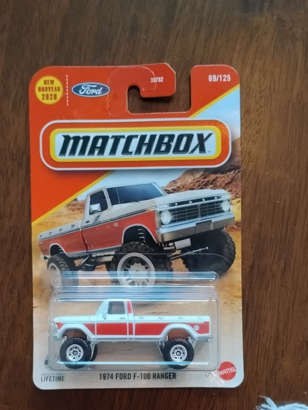 Mattel Matchbox 1974 Ford F-100 Ranger Toy Truck - Red & White